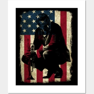 Vintage American Flag Miles  Legend Posters and Art